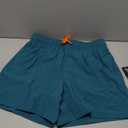 BRISIRA Mens Swim Trunks Swim Shorts Quick Dry 5 inch Inseam Beach Shorts with Compression Liner and Zipper Pocket, Blue, Size 32