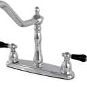 Kingston Brass KB1751PKLBS Duchess 8 inch Centerset Kitchen Faucet with Brass Sprayer, 8-5/8 inch In Spout Reach, Chrome
