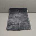 Bathroom Rug Soft Memory Bath Mat Nonslip Absorbent Floor Mat Shower Carpet Grey and Washable for Bathroom Decor, 24x16, Gray