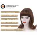 H&Bwig 60s Retro Beehive Wigs for Women 70s Classic Style Cosplay Wig (light brown)