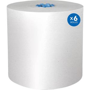 Scott Professional Pro Hard Roll Paper Towels, Bulk (43959), Hardwound, Absorbency Pockets, White, for ScottBrand Blue Core Dispensers (6 Rolls at 900' Each, 5,400'/Case)
