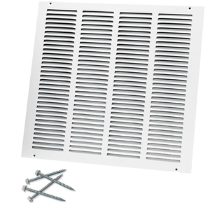 16"W x 16"H [Duct Opening Size] Steel Return Air Grille, Air Return Vent Cover for Ceiling and Sidewall - HVAC Air Vent Covers - [Outer Dimensions: 17.75"W x 17.75"H]