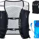BLACK ORCA Running Vest for Women Men, Lightweight Hydration Vest with 2L Water Bladder, Hydration Backpack for Marathon, Trail, Cycling, Hiking, Jogging(Large)