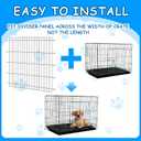 Tandefio 2 Pack Dog Crate Divider Panel for 48 Inch Crates - Adjustable Metal Pet Kennel Divider for Large, Medium & Small Dogs | Easy Installation & Secure Design (28 x 29.1 Inches)