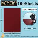 Weyew WineRed Cardstock 8.5" x 11", 65lb/180gsm, 100 Sheets, Box Packed | Printable Burgundy Cardstock, Premium Matte, For DIY Craft, Blank Invitation Paper
