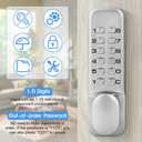 Mechanical Combination Lock, Keyless Entry Door Lock 111 Digits Code Keypad Deadbolt Sliding Door Passsword Security Combination Lock for Home Gate Kitchen Office Balcony