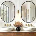 Oval Bathroom Mirror, 2 Pack 20"x30" Black Vanity Mirror for Over Sink