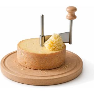 Girolle Cheese Curler Wheel For Tte de Moine, Chocolate & Butter Curls | Sharp Blade, Solid Wood Base | Perfect for Home Entertaining & Gifting
