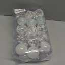 Clear Christmas Ball Ornaments, 30ct 2.36 Inch White Christmas Ornaments Balls for Christmas Tree with Delicate Stuff Shatterproof Hanging Xmas Tree Baubles Decorations for Wedding Christmas