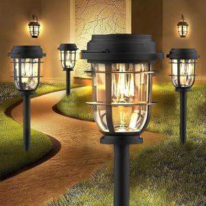 Vuees Bright Solar Pathway Lights Outdoor, 6 Pack Waterproof IP65, Auto On/Off Solar Powered Garden Lights for Yard Lawn Walkway Landscape Pool Outside - 3-in-1 Hanging, Tabletop & Stake Lighting