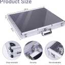 24"x20" Aluminum Card Display Case with Lock,Portable Trade Show Display Case,for Sports Card,Jewelry Craft Collector Shows,Collectible Cards