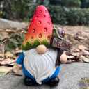 Etlemonde Strawberry Gnome Garden Decor Statue Cute Outdoor Statue Ideal Gnome Decoration Gift for Gardens, Patios, and Lawns