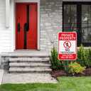 Private Property No Trespassing Violators Will Be Shot Sign, 2Pack-18"x12" Trespassers Will be Shot Sign, Engineer Grade Rust Free Reflective Aluminum, Fade Resistant, UV Protected, Easy to Mount (Red Black and White-2Pack-18"x12")