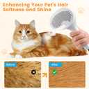 3 In 1 Cat Brush, Anti-Static Dog Brush One-click Self-cleaning Comb for Furry Pet, Rechargeable USB Cat Steam Brush for Shedding, Horse and Dog