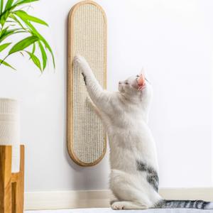 7 Ruby Road Cat Wall Scratcher, Indoor Sisal Scratch Pad Board