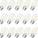 15-Pack S14 2W LED Outdoor String Light Replacement Bulbs, Warm White
E26 Base, 120V, Shatterproof Vintage Edison Bulbs, Equivalent to 11-25 Watt, Patio Backyard Garden Cafe Bistro Deck