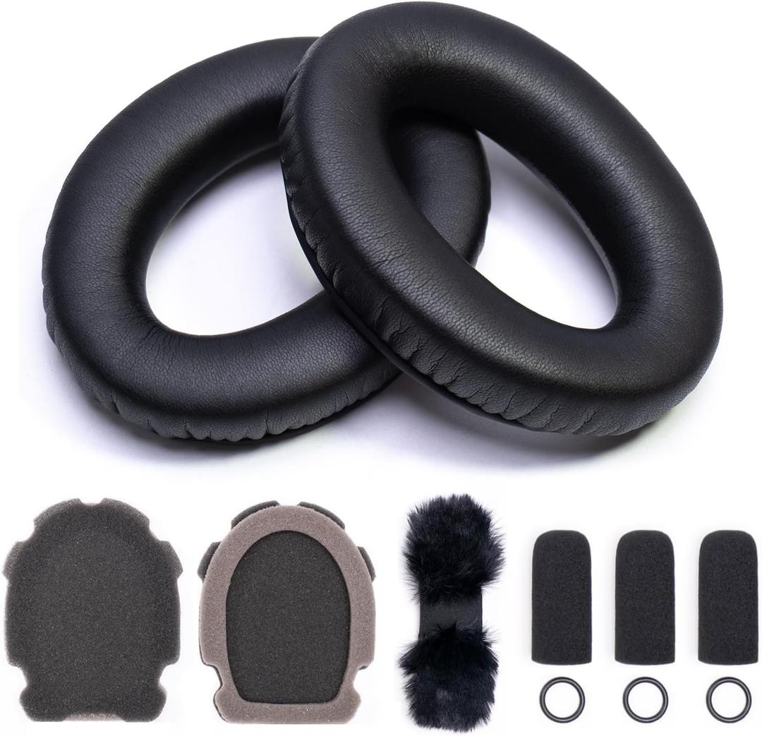 Renew Kit Ear Pads Cushion Mic Muff Windscreen Headband Pad Compatible with Bose A20 X A10 Aviation Headset Headphone