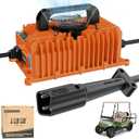 10L0L 15 Amp 48 Volt Golf Cart Charger for Yamaha G29 Drive & Drive 2, Smart Golf Cart Battery Charger, 3 Battery Types Support, Battery Repair, Automatic Power Recharge, IP67 Waterproof - Orange