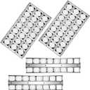 814554 and 814558 Briquette Tray Assembly Replacement Parts for Twin Eagles TEBQ36GB TEBQ36R-B for Wolf OG36,2 Pack S21759y with S21761Y Grill Heat Shield Flame Tamer with Ceramic Briquettes