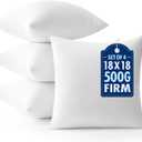 MIULEE Throw Pillows Inserts, Pack of 4 18x18 Inch 100% Virgin Fiber Filling Bed Couch Pillows