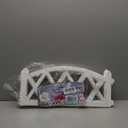 Sungmor Plastic Garden Fence Border Set - Lightweight Decorative Landscape Edging Panels, White Flower Bed Lawn Border - Easy Install for Soft Soil, 4 Pack (Each Piece - 23.6" L,13.8" H with Stake)