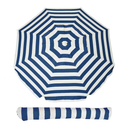 AMMSUN 6.5ft Portable Beach Umbrella for Sand with air vent Tilt Pole, Carry Bag UV 50+ Protection Outdoor Umbrellas Windproof for Patio Garden Beach Pool Backyard Navy Stripe