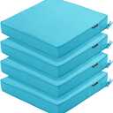 Outdoor Chair Cushions Set of 4, 19 x 19 x 3 Inch Seat Pads
Waterproof Patio Chair Cushions with Tie, Fade Resistant Cushions for Outdoor Furniture Garden Lawn, Teal