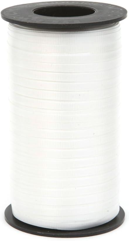 Berwick 1 01 3/16" Wide Splendorette Crimped Curling Ribbon for Gift Wrapping and Hair Bows, 500-Yard Spool, White