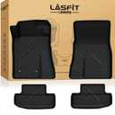 LASFIT Floor Mats for Ford Mustang 2015-2025 2026 All Weather Protector TPE Car Floor Liners, 1st & 2nd Row, 4pcs Black