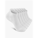 Happicomfy No Show Socks for Women & Men, NonSlip Low Cut, MoistureWicking, Invisible Athletic Cotton Socks 6 Pairs (US, Numeric, 10.5, 13, Regular, Regular, Plain White)