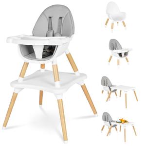 6 in 1 High Chair for Babies & Toddlers, Convertible Baby Highchair, Grey