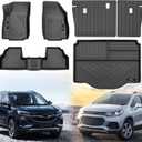 for 2013-2023 Chevy Trax/Buick Encore(Not fit Encore GX) Floor Mats Trunk Cargo Liner and Backrest Mat All Weather TPE Rubber Protection Mat Accessories (Full Set)