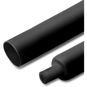 3/4 inch (Diameter) 3:1 Dual Wall Adhesive Heat Shrink Tubing, Large Glue Lined Marine Cable Sleeve Tube, Premium Wire Wrap Protector for DIY by MILAPEAK (4 Feet, Black)