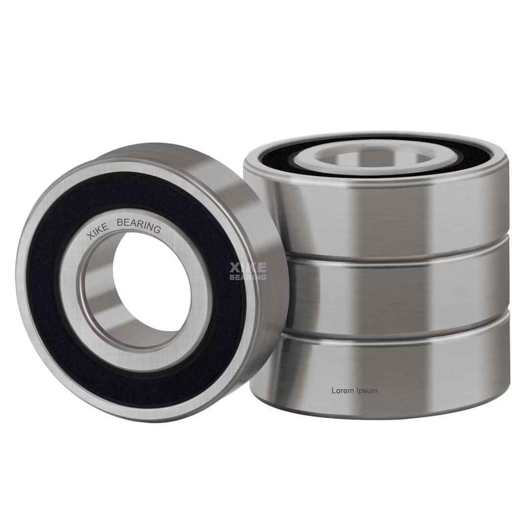 XIKE 4 Pcs 6201-8-2RS Bearings 1/2" x32x10mm, Double Rubber Seals and Pre-Lubricated, Deep Groove Ball Bearing