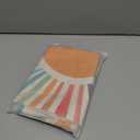 Summer Pillow Covers 16x16 Set of 2, Boho Sun Throw Pillows Stripes Yellow Blue Orange Sunshine Decorations Watercolor Rainbow Pillowcase Linen Boho Outdoor Decor Cushion Case for Home Sofa