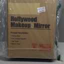 COOLJEEN Vanity Mirror with Lights, 9 Led Bulbs Lighted Makeup Mirror with Detachable 10X Magnification Mirror, Hollywood Mirror 3 Color Lights Tabletop Makeup Mirror, 360 Rotation