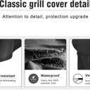 Kingkong 7130 Grill Cover for Weber Genesis II 3 Burner Grill and Genesis 300 Series Grills (Compared to 7130) including Brush, Tongs and Thermometer