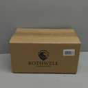 ROTHWELL 4-Slot Solid Walnut Watch Box with Valet Drawer - Premium Jewelry Display Case Organizer with Locking Glass Top and Microsuede Liner for Men & Women (Tan Interior)