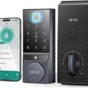 Devo G2 Fingerprint Smart Door Lock, Keyless Entry Door Lock, App Control, Smart Locks for Front Door, Smart Deadbolt Lock, Built-in Bluetooth, Touchscreen Keypad, 8 Months Battery, IP54 Waterproof