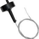 Drain Snake for Bathtub, Sink, Shower  1/4" x 15' Galvanized Plumber Snake Tool  Rust-Resistant Drain Clog Remover Tool with Locking Thumb Screw - Black/Silver