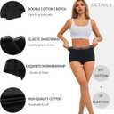 FINETOO Womens Cotton Boy Shorts Underwear Full Coverage Soft Boxer Briefs High Waisted Panties for Lady Girls 6 Pack