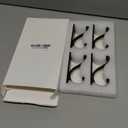 Self Adhesive Coat Hooks for Hanging: Heavy Duty Stainless Wall Hook for Towel, Backpack, Hat, Sturdy Metal Hanger for Bathroom, Bedroom, Door, 4-Pack, Matt Black