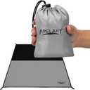 Frelaxy Pocket Picnic Blanket, Waterproof Sand proof Beach Mat, Compact Camping Tarp for Festivals, Hiking, Travel, Outdoor Recreation (Grey, 57'' x 71'')