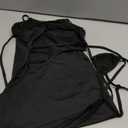 Women's Sexy Club Bodycon Dress Cut Out Halter Backless Ruched Mini Party Dresses (Black, One Size)