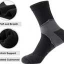 GLENMEARL Crew Socks for for Men & Women, 5 Pairs Cushioned Athletic Cotton Socks, Moisture Calf Boot Socks for Hiking (M)