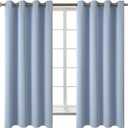 BGment Blackout Curtains for Living Room - Grommet Thermal Insulated Room Darkening Curtains for Bedroom, 2 Panels of 52 x 63 Inch, Spa Blue
