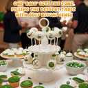 2 Pcs Golf Ball Cake Pop Mold with 100 Pcs Sticks, Golf Balls Mold for Sports Ball Theme Cake Decoration, Candy, Cupcake Decorations, Baking Tools Accessories for Home Baking, Birthday Party