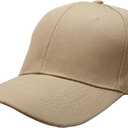 2 x Falari Baseball Cap Adjustable Size for Running Workouts and Outdoor Activities All Seasons (Beige)