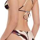 Steve Madden Women's X-Back Ring Front Swim Bralette Top, X-Small (Brown, XS)