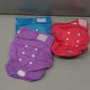 Wegreeco Washable Reusable Premium Female Dog Diapers, Medium Large Small Dog Doggie Puppy & Doggy Diapers Female, Period Panties In Heat (Pack Of 3, Large) (Large (15"-17" Waist), Bright Color)